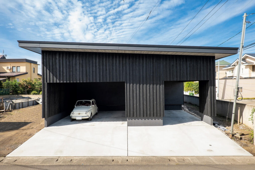 ビルトインガレージを備えた約30坪の平屋