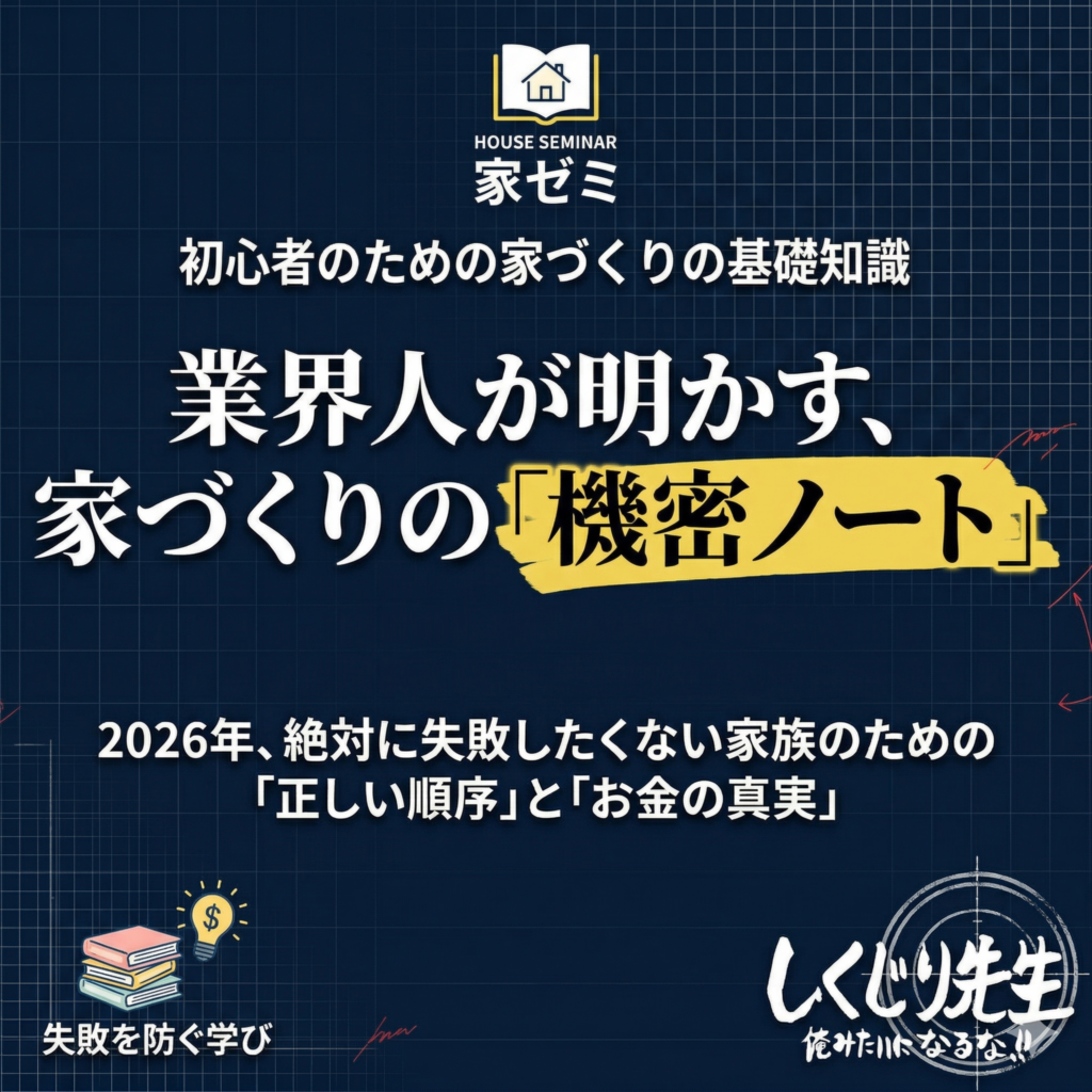 きく×みる×わかる 家ゼミ「家づくりの機密ノート」
