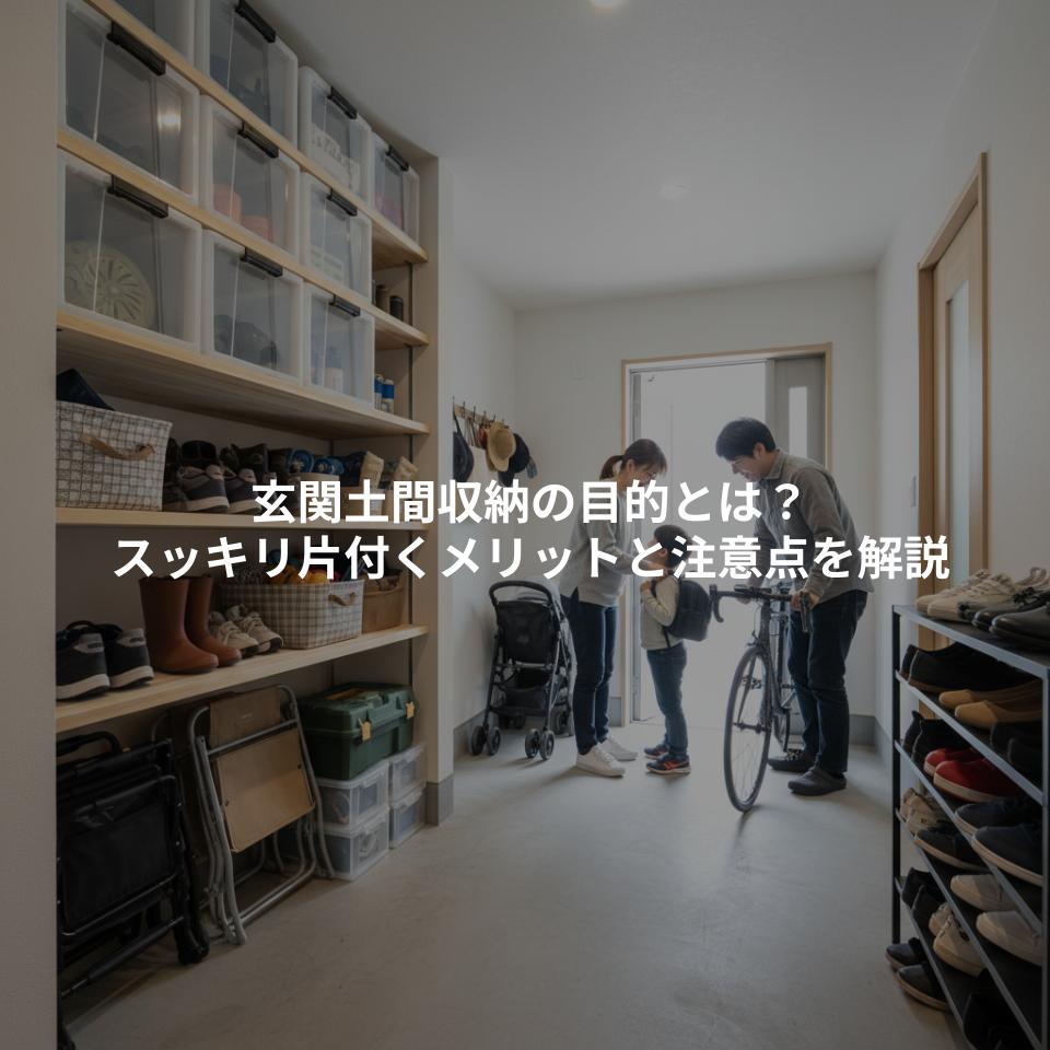 玄関土間収納の目的とは？スッキリ片付くメリットと注意点を解説