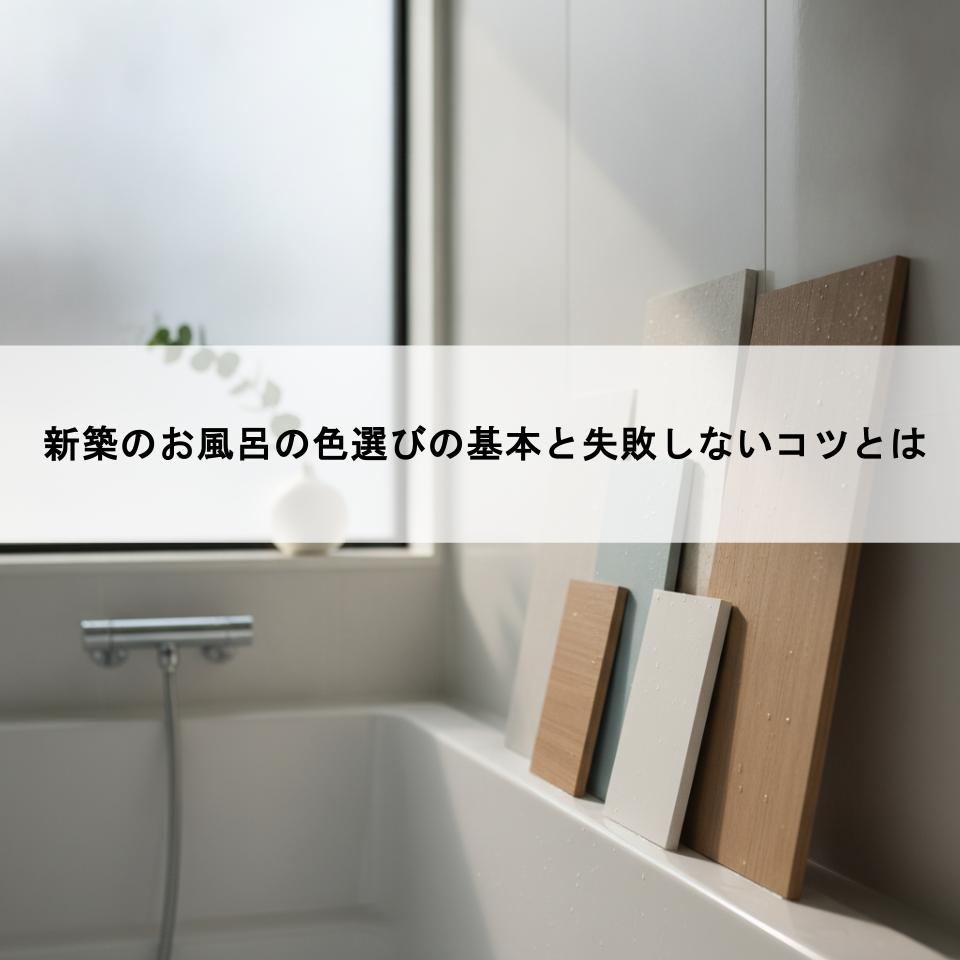 新築のお風呂の色選びの基本と失敗しないコツとは